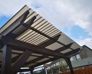 Feuille <span class=keywords><strong>ondulée</strong></span> 2.8mm 3mm de <span class=keywords><strong>polycarbonate</strong></span> prismatique unique gris bleu clair de nid d'abeilles - Product Image 4