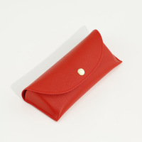 Étui à lunettes en cuir PU à bouton-pression, noir, portable, rigide, pour lunettes de vue et de soleil