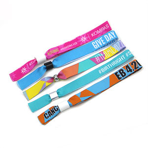 Tùy Chỉnh Thăng Hoa Vải Satin Sinh Thái Thân Thiện Vải Ban Nhạc Cổ Tay Tái Chế Dây Đeo Cổ Tay Cho Các Sự Kiện - Product Image 4