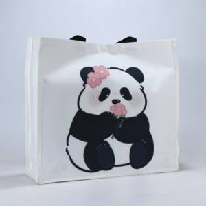 Bolsa Tote con Logotipo Personalizado, Diseño de Panda, Bolsas de Lona al por Mayor, Gran Capacidad, Bolso de Hombro, Regalos para Mujer, Decoración - Product Image 6