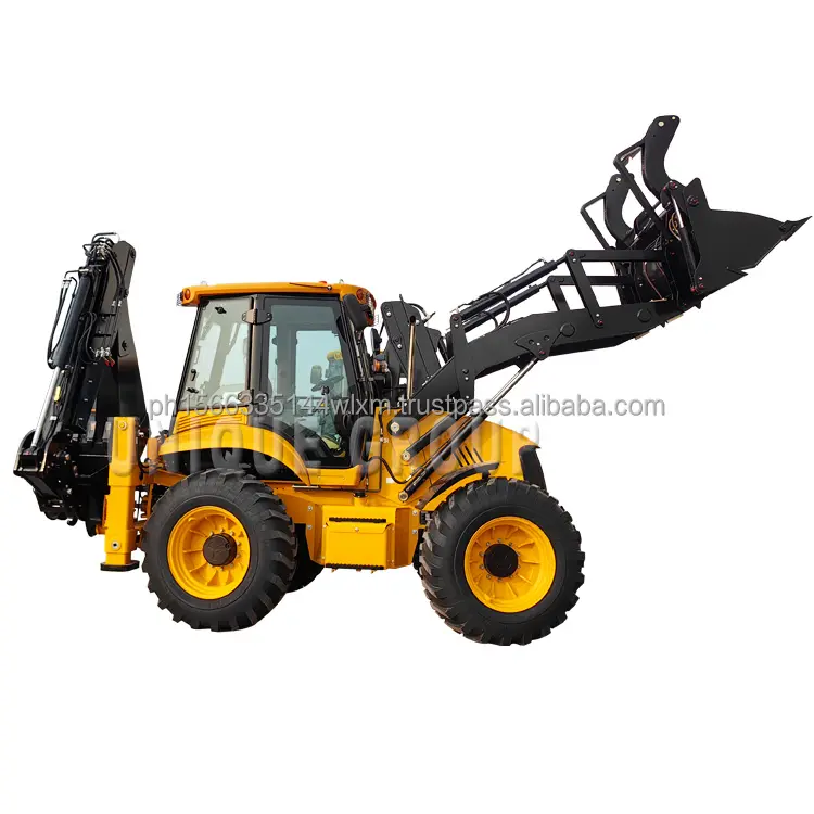 Excavadora de tecnología avanzada retroexcavadora pala cargadora 4x4 tractor compacto con cargador y retroexcavadora