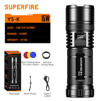 Linterna LED Impermeable, Duradera, con Enfoque Ajustable, 3.7V, Potente, de Aluminio, Recargable por USB, Brillante, para Camping, Uso en Exteriores y Emergencias
