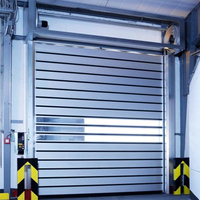 Porte industrielle automatique à ouverture rapide, porte rigide à vitesse élevée, volet enrouleur en aluminium, porte à levage par le haut