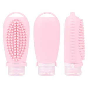 Botella de viaje de silicona con cepillo para el cabello, aprobada por TSA y FDA, correa de silicona doble a prueba de fugas - Product Image 6