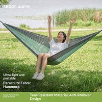 Hamac d'extérieur pour adultes avec protection anti-moustiques, conception anti-roulement, moustiquaire épaissie, capacité de 350 kg, en polyamide, idéal pour le camping