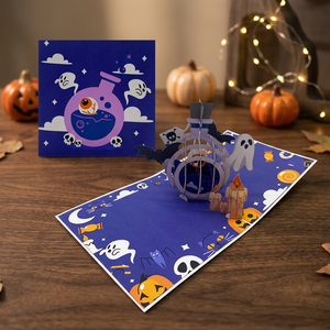 Carte en papier nid d'abeille 3D faite à la main en gros pour Halloween, Thanksgiving, la Saint-Valentin - Design personnalisé style amour - Product Image 5