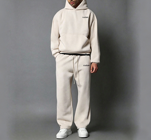 Conjunto Deportivo Personalizado para <span class=keywords><strong>Hombre</strong></span>, 2 Piezas, <span class=keywords><strong>Slim</strong></span> <span class=keywords><strong>Fit</strong></span>, de Algodón, para Correr, <span class=keywords><strong>con</strong></span> Logotipo y Bordado Personalizados - Product Image 1