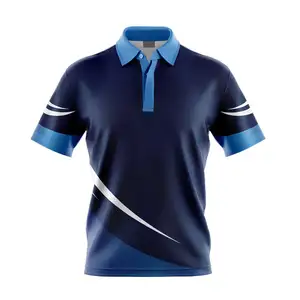 Fabrieksprijs Gesublimeerde Print Custom Merk Mannen Poloshirt Hoge Kwaliteit Snel Droog Custom Logo Sportkleding Team Poloshirts