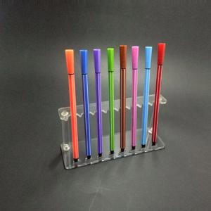 Support à 8 compartiments en acrylique transparent écologique pour stylos et crayons à sourcils, organiseur de pinceaux de maquillage, montage facile pour l'école, le bureau, la maison, le <span class=keywords><strong>magasin</strong></span> - Product Image 2