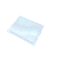 Forme rectangulaire de boîte d'emballage à clapet blister jetable en plastique PET transparent personnalisé pour la nourriture, gâteau, bonbons, comprimés, capsules