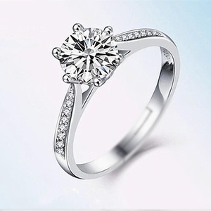 <b>Unique</b> Design Lab Created Diamond <b>Ring</b> 14K Gold Plated IGI Certified Luxury Brilliant Cut VVS Clarity Women's Bridal <b>Engagement</b> - Product Image 1