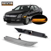 2 Luces LED Delanteras Laterales para Parachoques, Transparentes/Ahumadas, para Ford Fusion 2006-2009, Luces de Posición Ámbar