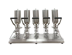 Machine de remplissage manuelle à 2 têtes pour churros, pâte de cacahuète, confiture, <span class=keywords><strong>chocolat</strong></span>, gâteaux, croissants, pains, beignets et crème - Product Image 3