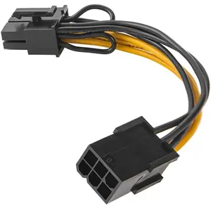 24 inches 6 Pin Female to 8 Pin Male PCIE Express Power Adapter Cable for Graphics Video Card 6Pin to 8Pin PCI-E Power Cable