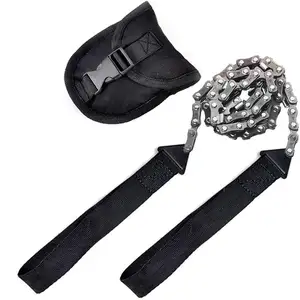 Zhixin Outdoor hand zipper saw Pocket chain saw Garden tool 11/16/33 Toothed 24-inch portable camping survival wire saw