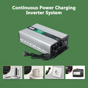 Инвертор мощности с маркировкой CE ИБП Источник бесперебойного питания 1000 Вт постоянного тока в переменный ток Автономный инвертор с функцией зарядки, USB-порт