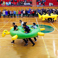 Jeux de Team Building Gonflables en PVC Lapin et Tortue pour Aires de Jeux Extérieures Jeux Amusants Accessoires Jeux de Team Building Course