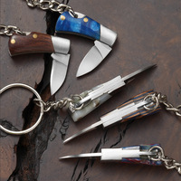Couteau pliant miniature portable, tranchant, avec porte-clés, idéal pour l'extérieur et le déballage de colis express