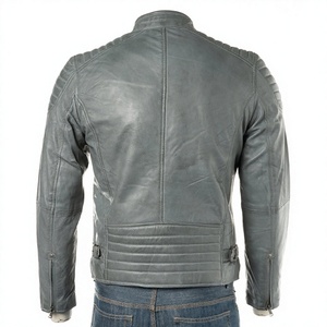 New Fashion <b>Men's</b> Winter Leather Jacket Stand Collar Quick Dry Breathable <b>6</b> Pockets Waist Band Customizable Design Front Casual - Product Image 2