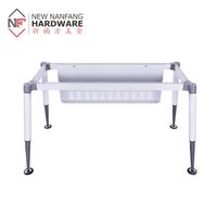 Support de table en métal en fer de style industriel en gros d'usine Base de bureau