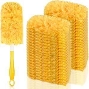 Recharges de dépoussiéreur statique jetables en microfibre pour l'électronique, les meubles, les stores, les ventilateurs de plafond, <span class=keywords><strong>orange</strong></span> - Product Image 1