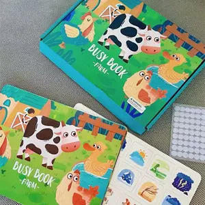 CE livre sensoriel pour enfants Montessori animaux de la ferme autisme sensoriel et activité occupé livre calme pour enfant