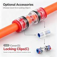 Fiber Optic Microduct Straight Connector HDPE Push Fit Coupling for Telecom FTTH Air Blown Cable Duct System