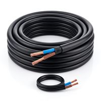 Cable de PVC Certificado H05RR-F 2*0.75mm 24/0.20AS OD6.4 100m Multifilar Flexible para Calefacción Eléctrica