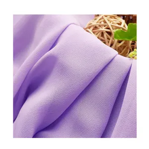 Fabricant en gros Polyester mousseline de soie tissu français soie/doux coréen mousseline de soie tissu Georgette/voile mousseline de soie tissu pour robe