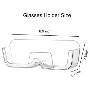 Support mural pour lunettes de vue et de soleil, 2 pièces, présentoir pour lunettes, organisateur de lunettes avec autocollant adhésif pour salle de bain et chambre à coucher - Product Image 2