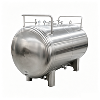 Réservoir horizontal Brite Tank 15BBL empilable multicouche en acier inoxydable 304 pour équipement brasserie, prêt pour le CIP