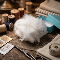 Fibre de polyester vierge 100% en vrac, matériau de rembourrage, matière première textile