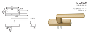 Poignée de fourche en alliage d'aluminium pour fenêtre, haute qualité - Product Image 5