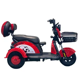 Desain baru sepeda roda tiga listrik golf dengan sepeda penumpang 3 roda listrik dewasa