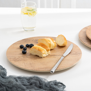 Best Seller Custom Unbreakable Melamine Round Pizza Restaurant <strong>Plates</strong> <strong>Wood</strong> - Product Image 6