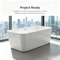 Baignoire autoportante en acrylique avec panneau de commande intelligent, chauffage à température constante, massage à bulles, baignoire pour adultes