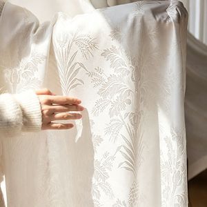 <span class=keywords><strong>Cortinas</strong></span> <span class=keywords><strong>de</strong></span> Chenilla <span class=keywords><strong>de</strong></span> Doble Cara Semiopacas Color Crema Blanco Hueso, Plisadas, <span class=keywords><strong>para</strong></span> Sala <span class=keywords><strong>de</strong></span> Estar, Venta al Por Mayor por Metro - Product Image 2
