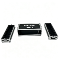 OEM X Air XR18 Stage Box 3U empilable, Flightcase en aluminium argenté et contreplaqué noir avec couvercle fusionnable et 4 pieds en caoutchouc
