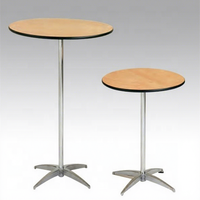Table de bar moderne en contreplaqué à panneaux de bois pour la restauration hôtelière et la restauration