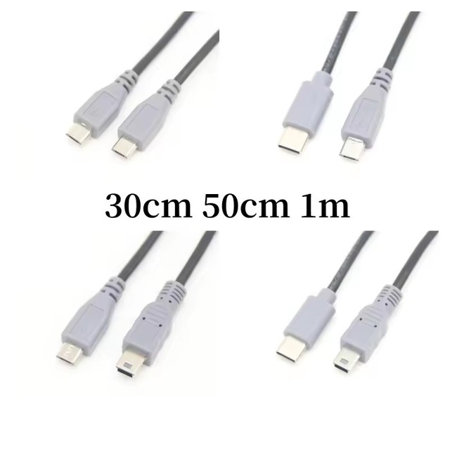 Type-c to Micro USB Mini usb Micor usb Data Cable ForAndroid phone OTG Data Transfer Charging wire copper 30cm 50cm