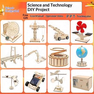 Kit d'expériences scientifiques en bois STEM, modèle de physique à construire soi-même pour l'éducation scientifique des enfants, vente en gros - Product Image 4