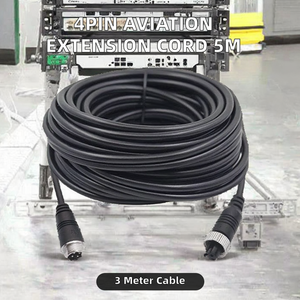 Cable de Extensión con Conector de Aviación CEE IEC de 4 Pines, 3m M12 IP65 para Cámara, Estándares de Enchufe Opcionales -CN - Product Image 2