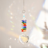 Belight Attrape-soleil en cristal poli, carillon éolien prismatique, ornement suspendu pour fenêtre, décoration maison et jardin