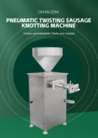 Machine automatique pneumatique de remplissage et de ligature de saucisses 30-120 sections/min – Équipement de remplissage de saucisses pour la production commerciale de viande