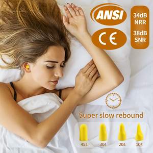 سدادات أذن مخصصة للنوم عازلة للصوت، سدادات أذن آمنة لإلغاء الضوضاء للرماية مصنوعة من رغوة البولي يوريثين - Product Image 3