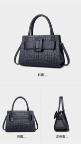 High Quality Pattern Women's <b>Bags</b> New Fashion Genuine Leather Handbags Cowhide Ladies Shoulder Handbags Candy - Product Image 6