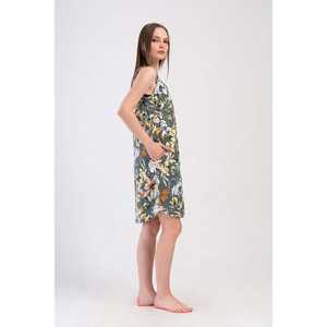 Falda informal de mujer con corte amplio y bolsillo ovalado tipo túnica - Product Image 3