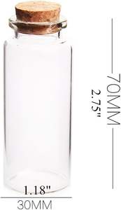 Mini Botellas de Vidrio al por Mayor con Tapones de Corcho para Deseos, Ideales para Bodas y Fiestas de Cumpleaños - Product Image 5