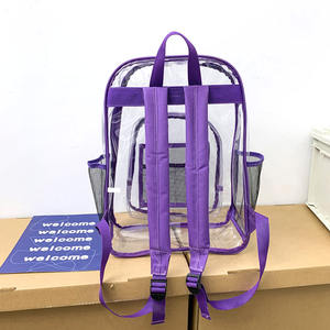 Sac à dos pour femmes en PVC transparent sur mesure, vente en gros d'usine 2025, sac à dos transparent en vinyle personnalisé pour l'école - Product Image 6