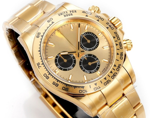 Reloj Unisex de Lujo Dorado Deslumbrante, con Tres Esferas, Cristal de Zafiro de 40 mm, Cronógrafo Automático Mecánico, Deportivo, Casual y de Negocios - Product Image 2